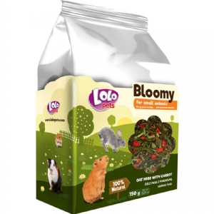 Lolo Bloomy Snack mit Hafer und Karotten für Kaninchen und Nagetiere 150g