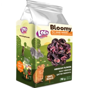 Lolo Bloomy Snack mit Hibiskusblüten für Kaninchen und Nagetiere 70g