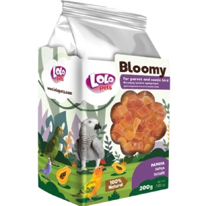 Lolo Bloomy Snack mit Papaya für Papageien und kleine exotische Vögel 200 gr