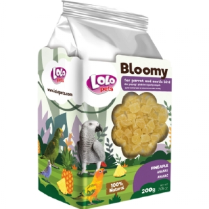 Lolo Bloomy Snack mit Ananas für Papageien und kleine exotische Vögel 200 gr.