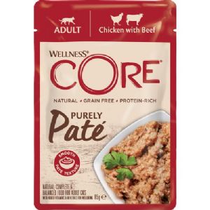 24 x 85 g CORE Katzen-Nassfutter in Pate mit Hühnchen und Rind - getreidefrei.