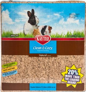 Kaytee Clean & Cozy Natural Einstreu für Kaninchen und Nagetiere - staubfrei, 72 L